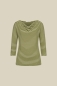 Preview: LANIUS - Wasserfallshirt mit Streifen - olive